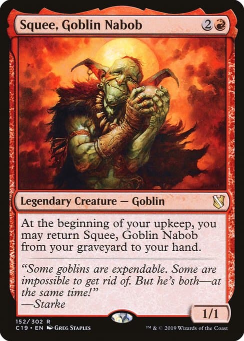 Squee, Goblin Nabob from Commander 2019 (Rare)