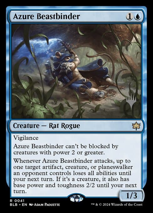 Azure Beastbinder from Bloomburrow Promos (Rare)