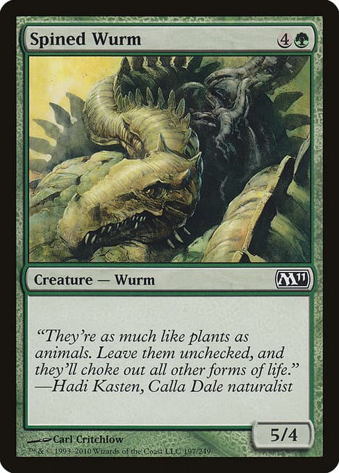 Spined Wurm from Magic 2011 (Common)