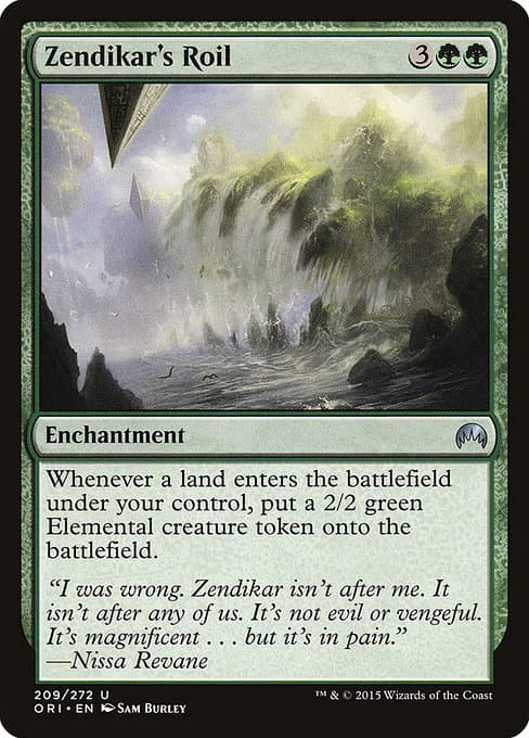 Zendikar's Roil from Magic Origins (Uncommon)