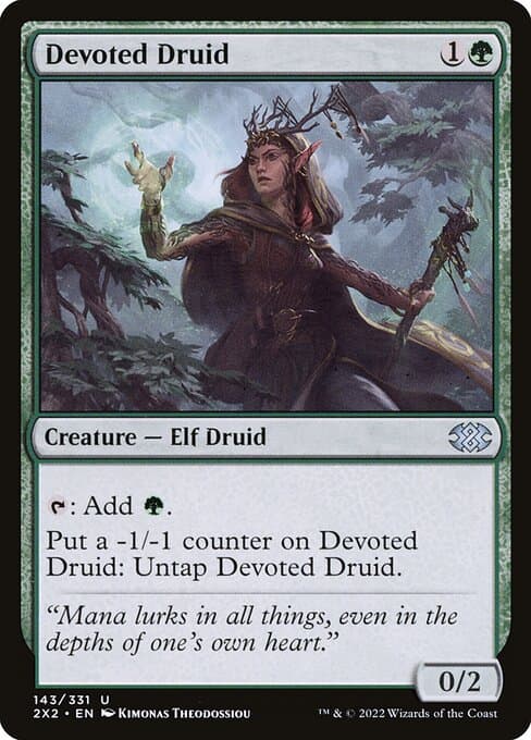 Devoted Druid from Double Masters 2022 (Uncommon)
