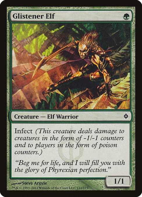 Glistener Elf from New Phyrexia (Common)