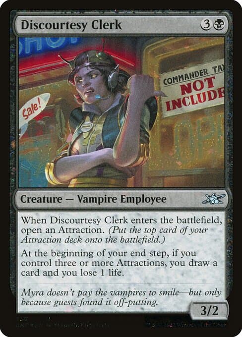Discourtesy Clerk from Unfinity (Uncommon)