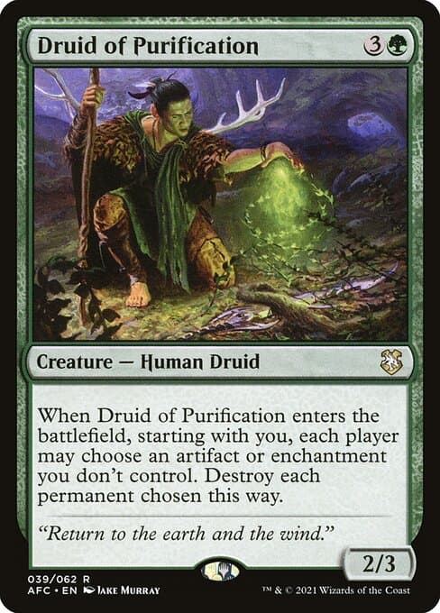 Druid of Purification from Forgotten Realms Commander (Rare)