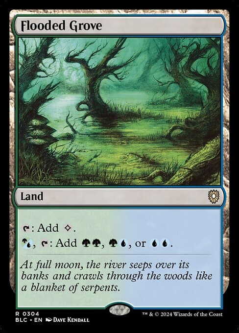 Flooded Grove from Bloomburrow Commander (Rare)