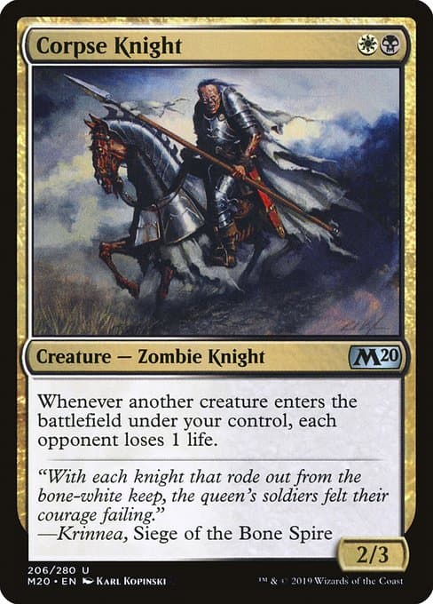 Corpse Knight from Core Set 2020 (Uncommon)
