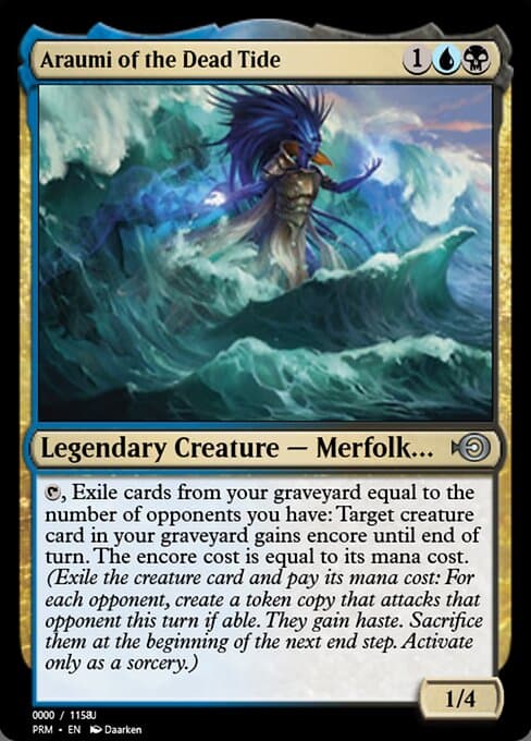 Araumi of the Dead Tide from Magic Online Promos (Uncommon)