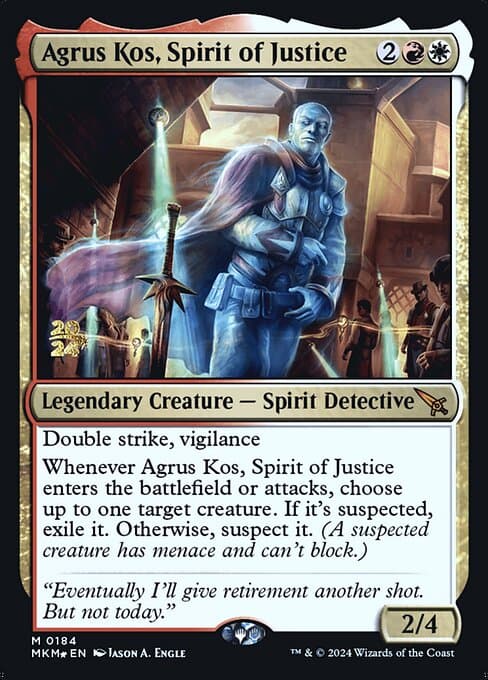 Agrus Kos, Spirit of Justice from Murders at Karlov Manor Promos (Mythic)