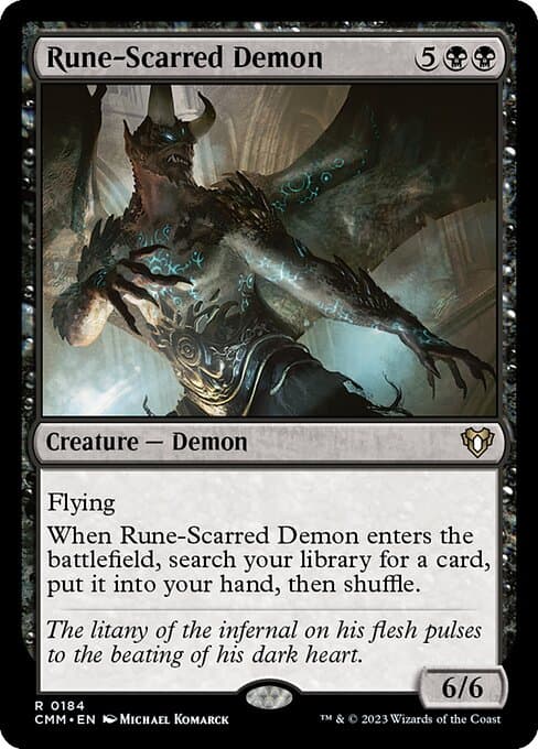 Rune-Scarred Demon from Commander Masters (Rare)