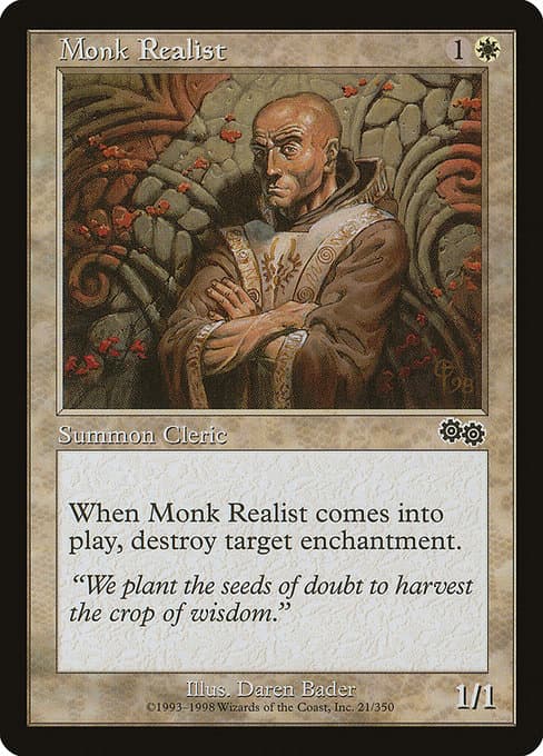 Monk Realist from Urza's Saga (Common)