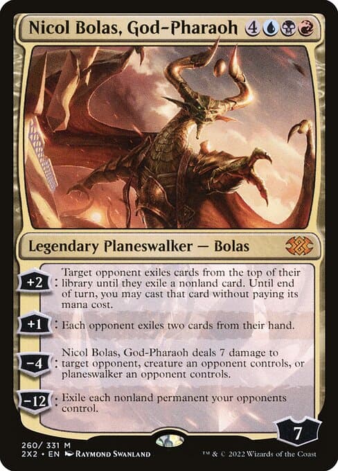 Nicol Bolas, God-Pharaoh from Double Masters 2022 (Mythic)