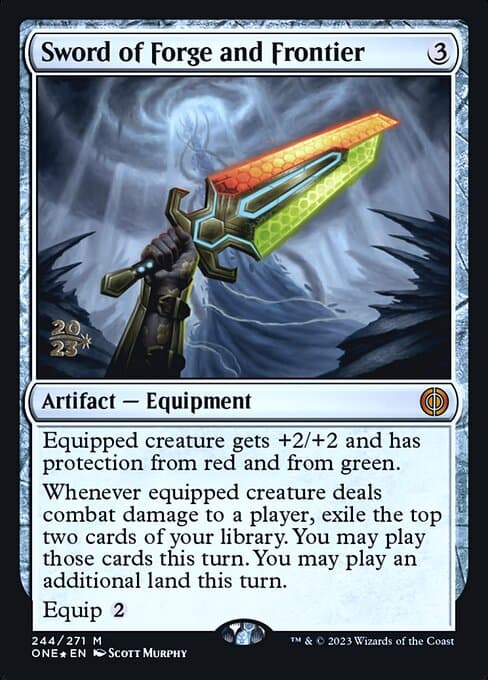 Sword of Forge and Frontier from Phyrexia: All Will Be One Promos (Mythic)