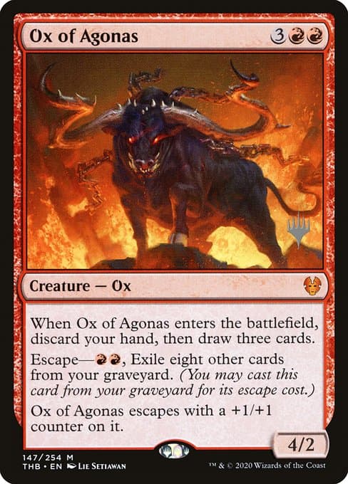 Ox of Agonas from Theros Beyond Death Promos (Mythic)
