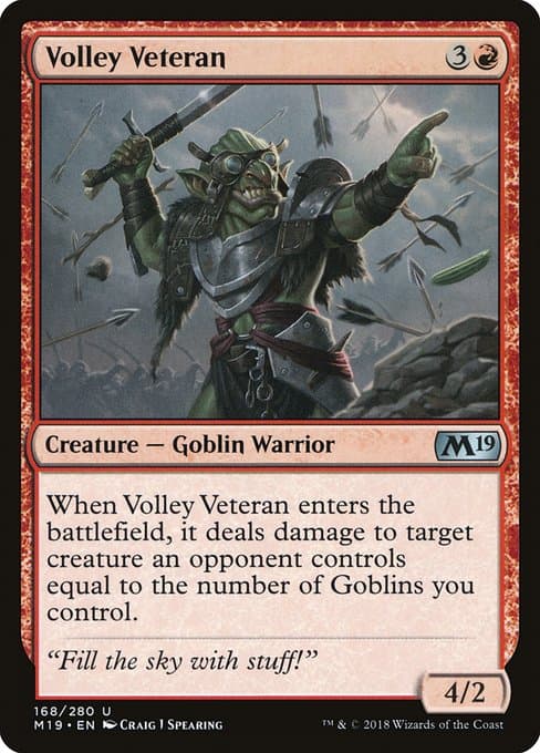 Volley Veteran from Core Set 2019 (Uncommon)