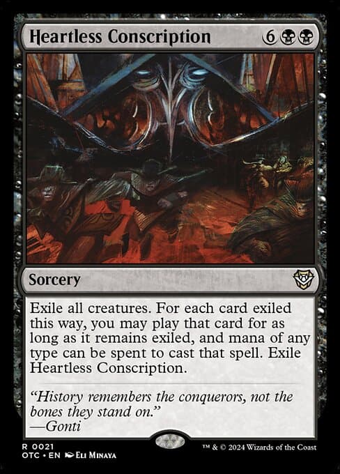 Heartless Conscription from Outlaws of Thunder Junction Commander (Rare)