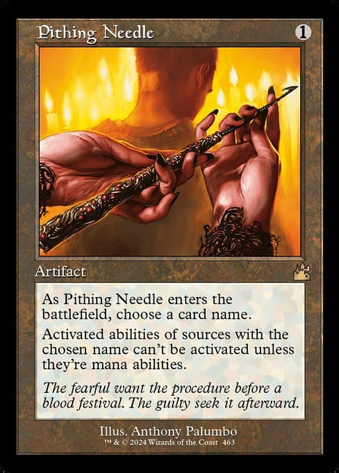 Pithing Needle from Ravnica Remastered (Rare)