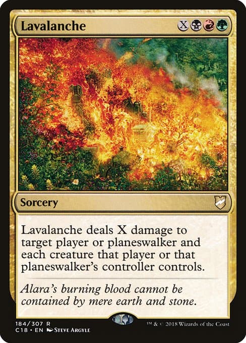 Lavalanche from Commander 2018 (Rare)