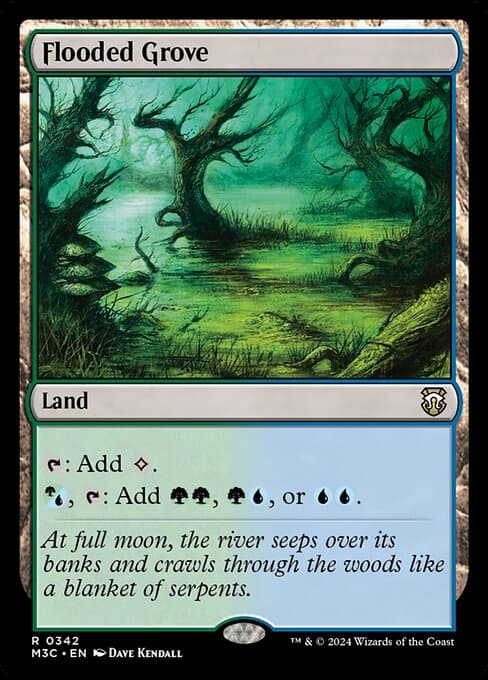 Flooded Grove from Modern Horizons 3 Commander (Rare)