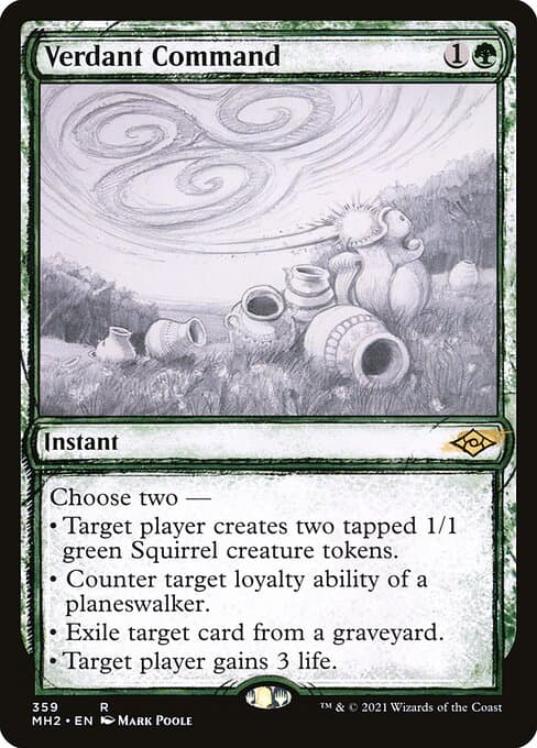 Verdant Command from Modern Horizons 2 (Rare)