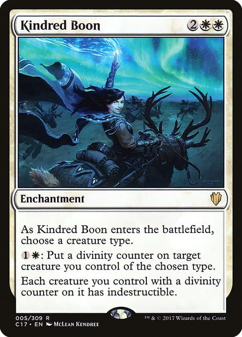 Kindred Boon from Commander 2017 (Rare)