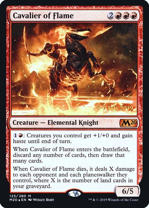 Cavalier of Flame from Core Set 2020 Promos (Mythic)