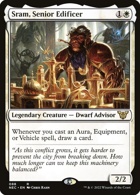 Sram, Senior Edificer from Neon Dynasty Commander (Rare)