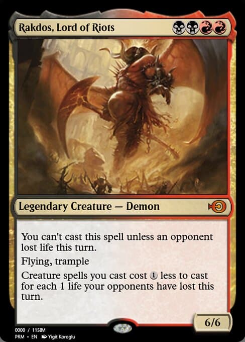 Rakdos, Lord of Riots from Magic Online Promos (Mythic)