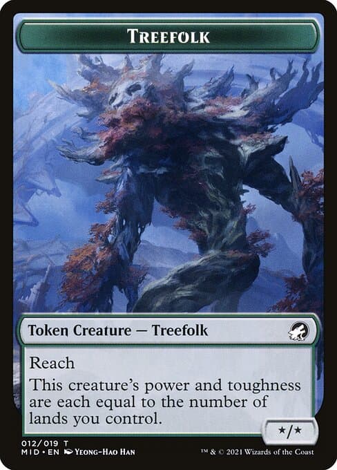 Treefolk from Innistrad: Midnight Hunt Tokens (Common)