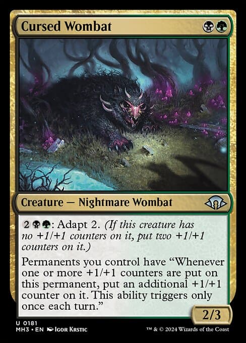 Cursed Wombat from Modern Horizons 3 (Uncommon)