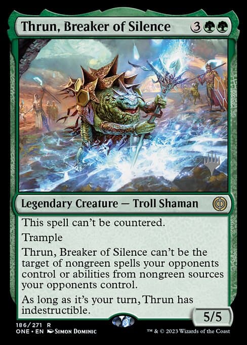 Thrun, Breaker of Silence from Phyrexia: All Will Be One Promos (Rare)
