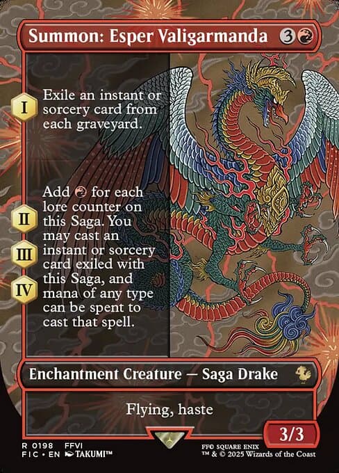 Summon: Esper Valigarmanda from Final Fantasy Commander (Rare)