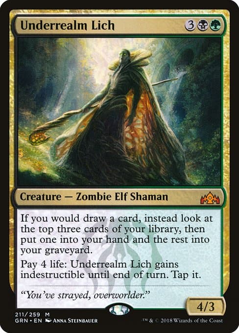Underrealm Lich from Guilds of Ravnica (Mythic)