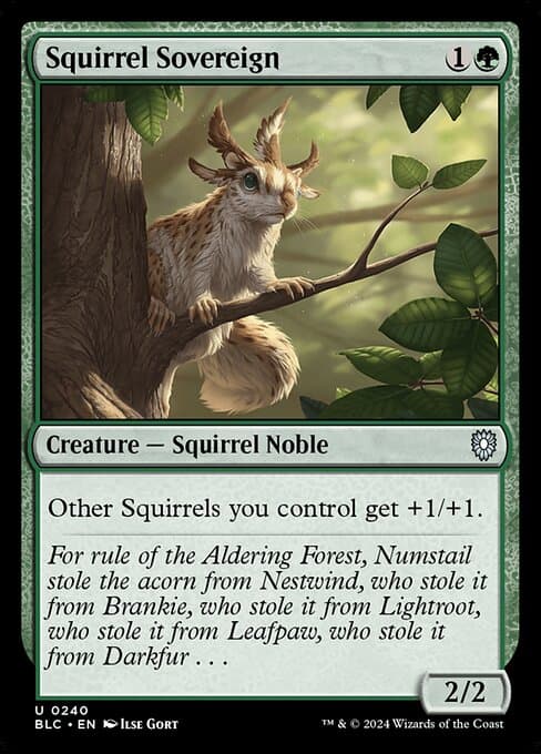 Squirrel Sovereign from Bloomburrow Commander (Uncommon)