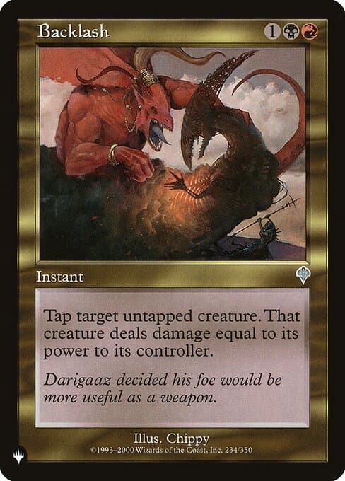Backlash from The List (Uncommon)