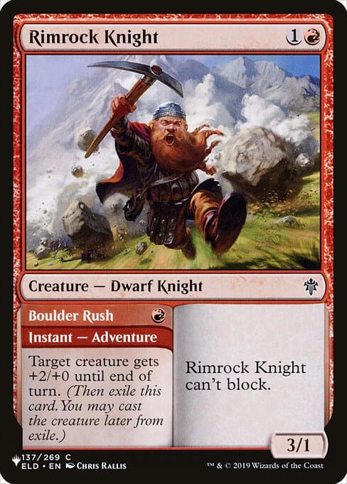 Rimrock Knight // Boulder Rush from The List (Common)