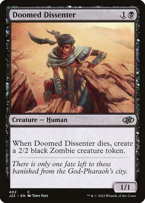 Doomed Dissenter from Jumpstart 2022 (Common)