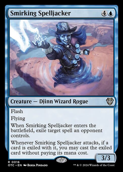 Smirking Spelljacker from Outlaws of Thunder Junction Commander (Rare)