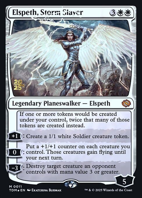 Elspeth, Storm Slayer from Tarkir: Dragonstorm Promos (Mythic)