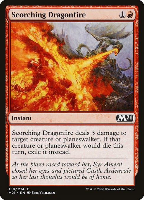 Scorching Dragonfire from Core Set 2021 (Common)