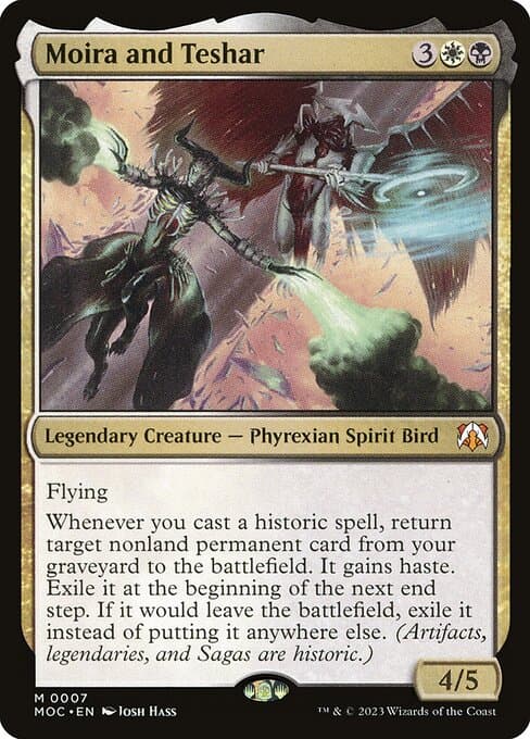 Moira and Teshar from March of the Machine Commander (Mythic)