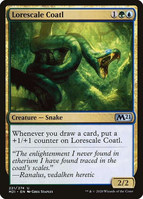 Lorescale Coatl from Core Set 2021 (Uncommon)