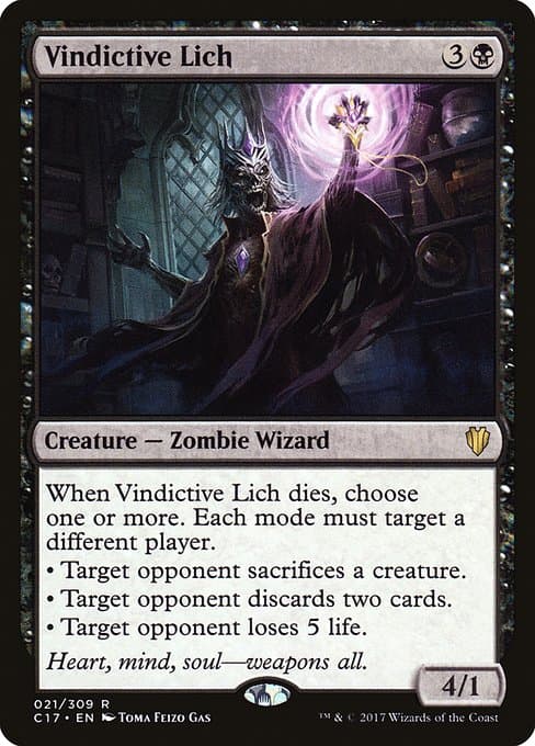 Vindictive Lich from Commander 2017 (Rare)