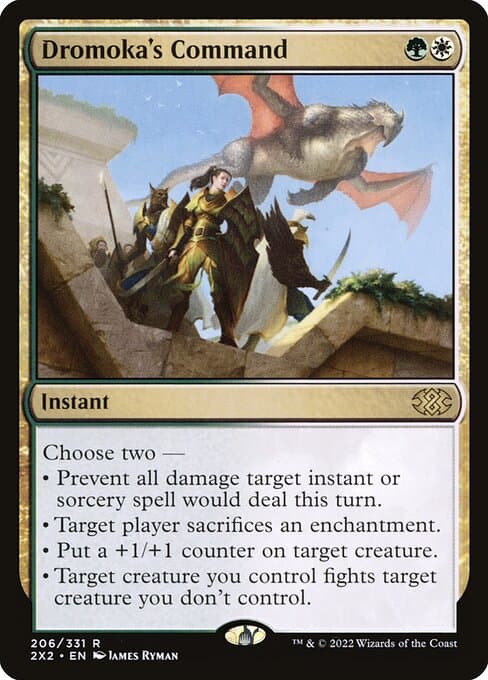 Dromoka's Command from Double Masters 2022 (Rare)
