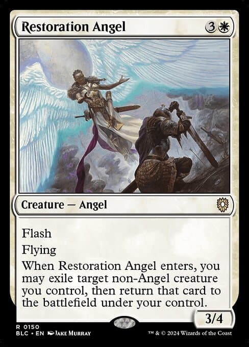 Restoration Angel from Bloomburrow Commander (Rare)