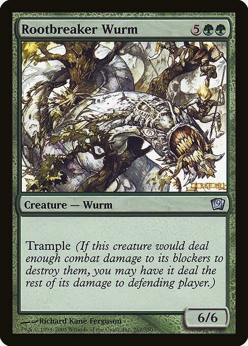 Rootbreaker Wurm from Ninth Edition (Uncommon)
