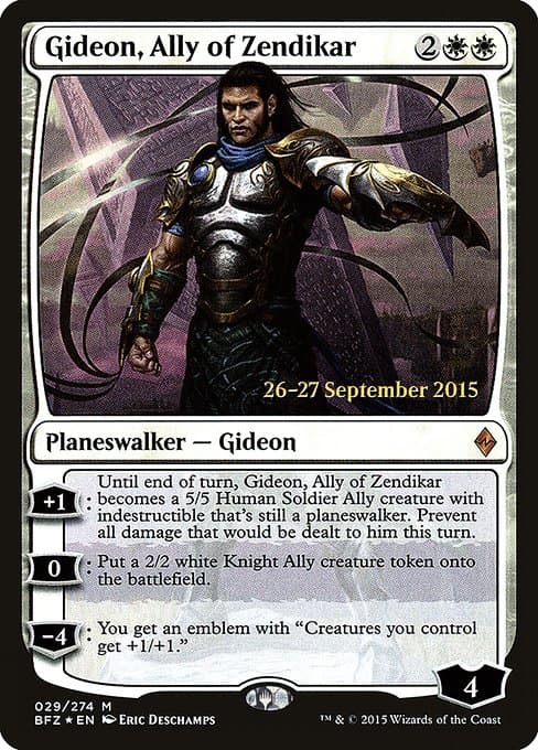 Gideon, Ally of Zendikar (Mythic)