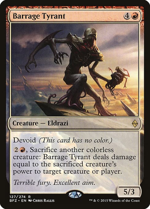 Barrage Tyrant from Battle for Zendikar (Rare)