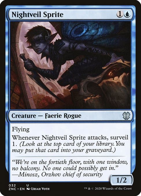Nightveil Sprite from Zendikar Rising Commander (Uncommon)