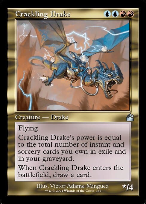 Crackling Drake from Ravnica Remastered (Uncommon)