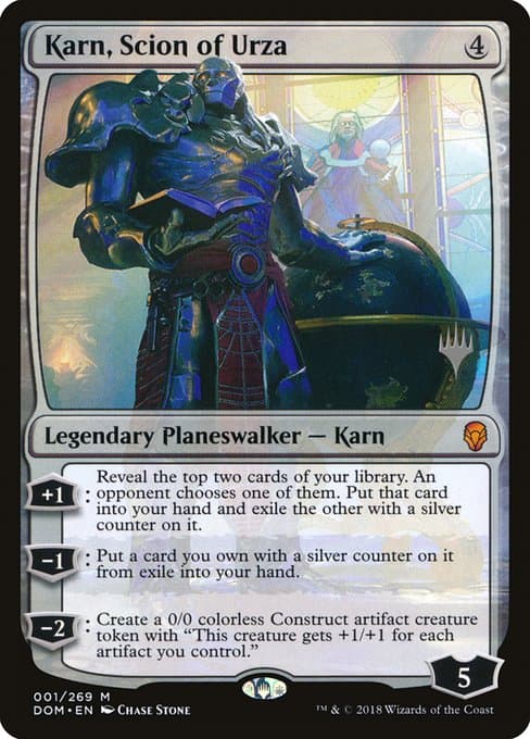 Karn, Scion of Urza from Dominaria Promos (Mythic)